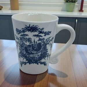 California Pantry Country Kitchen Rooster Coffee Mug – Blue & White Ceramic 2002